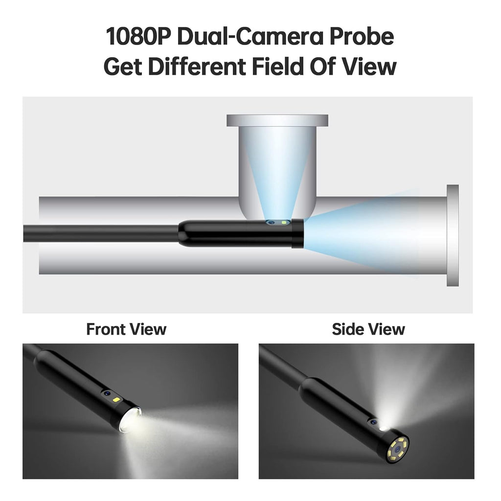 16.5ft Dual Lens HD Waterproof Inspection Camera Q8008