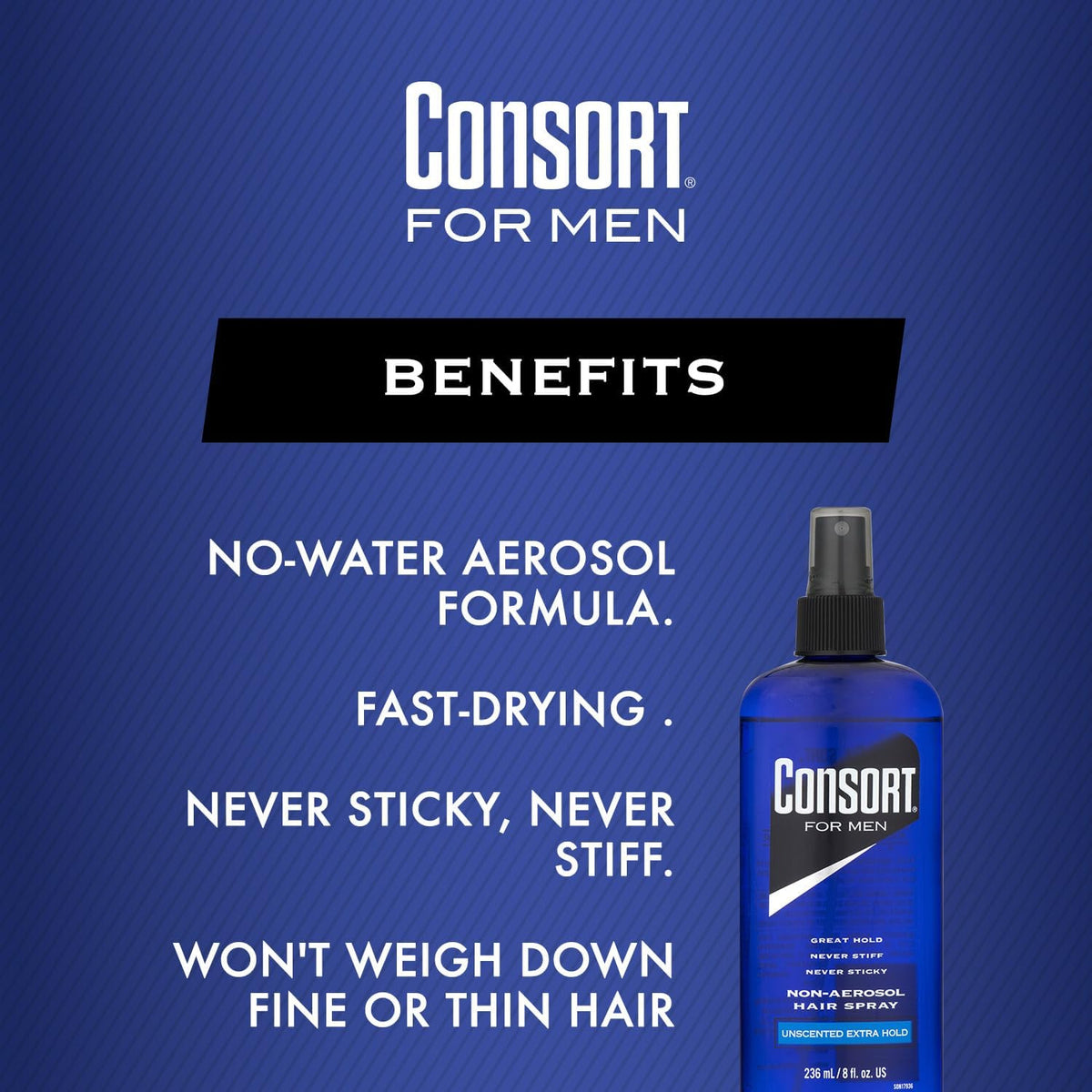 Unscented Hair Spray 8oz Pump 3 Pack V7520