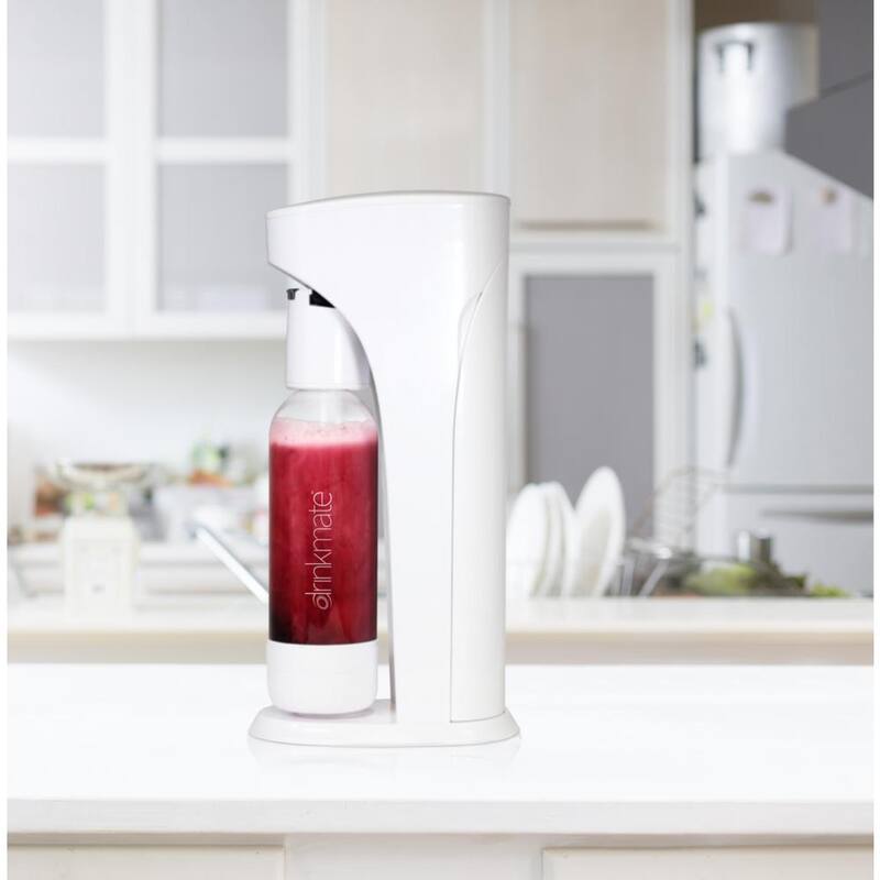 White Sparkling Water and Soda Maker Machine with CO2 Cartridge and Bottle D26654