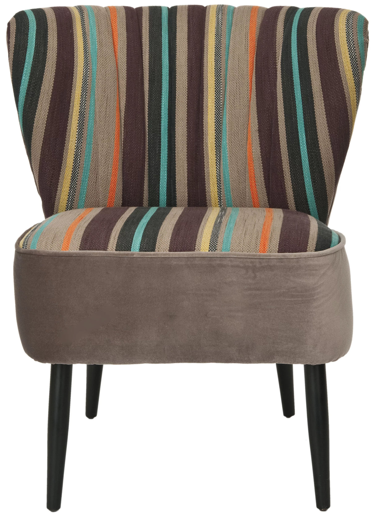 Multi Striped Upholstered Accent Chair F2245
