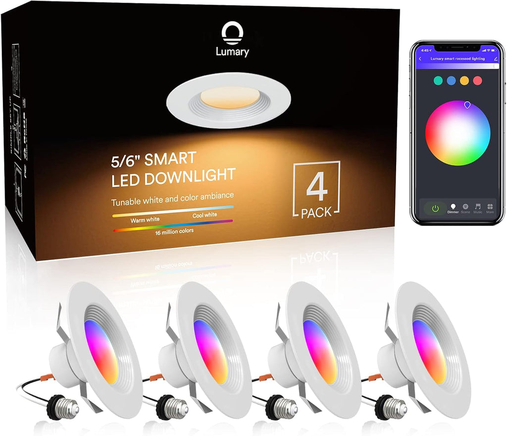 4 inch Smart Recessed Downlight 9W 810LM LED Wi-Fi Can Lights E15429