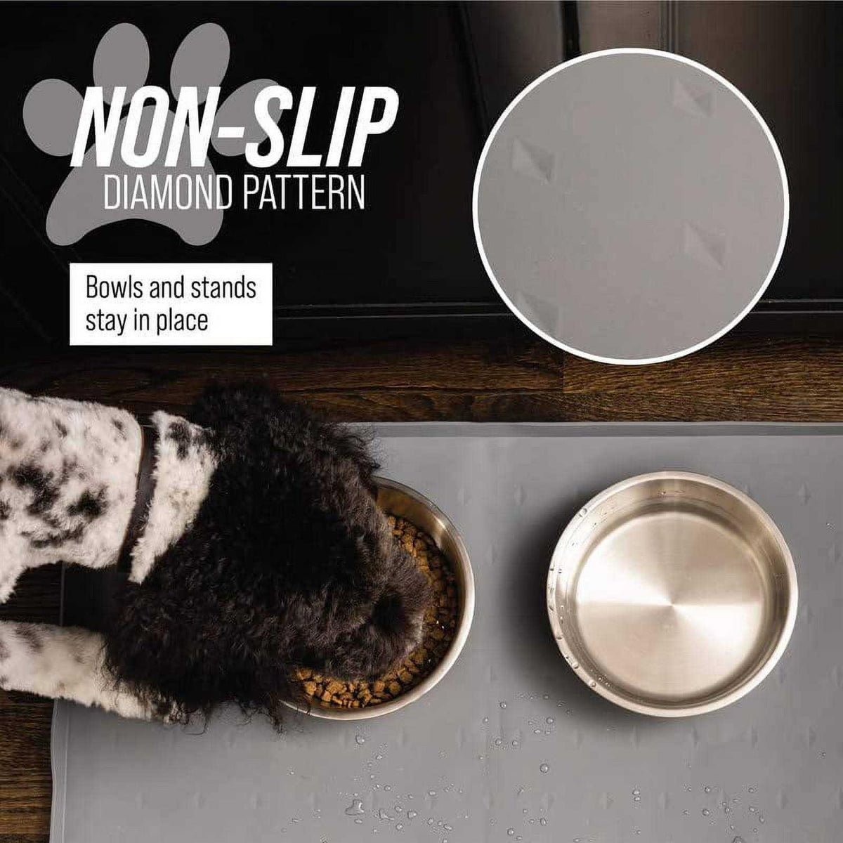 Splash Mat Dog Food Mat with Tall Lip J4391