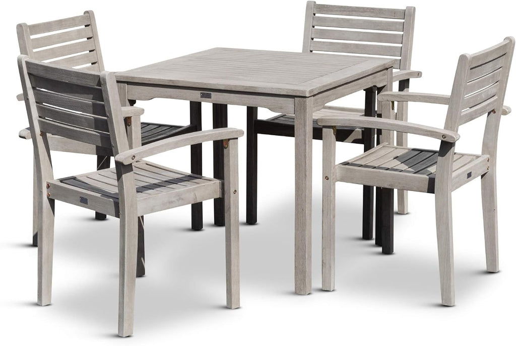 Espresso 5-Piece Eucalyptus Dining Set B6371