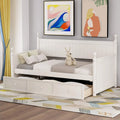 White Wood Daybed with Drawers B904