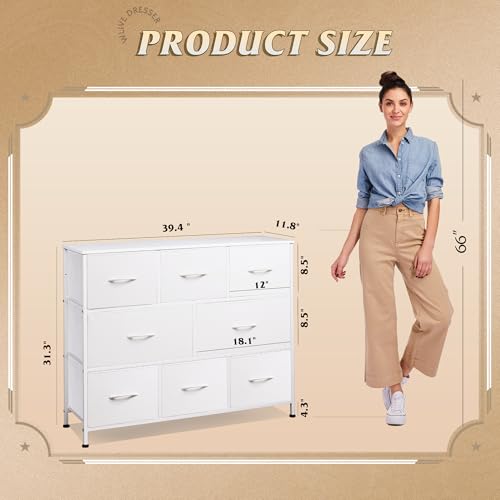 Charcoal Black 8 Fabric Drawer Dresser G385