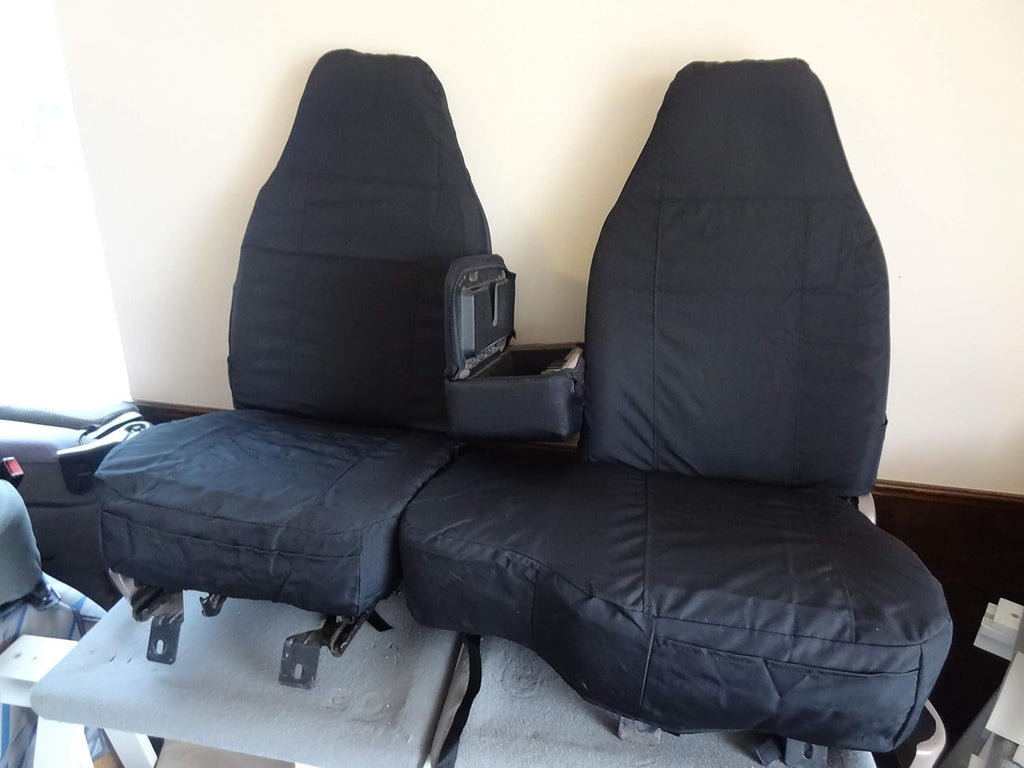 Black Waterproof Seat Covers for 60/40 Split Bench F3135
