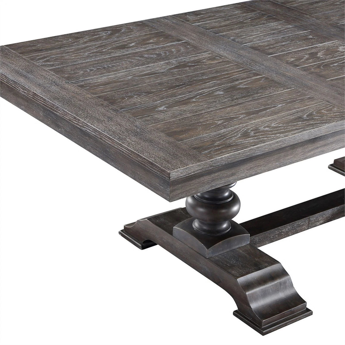 Washed Espresso Wood 9-piece Dining Set G182