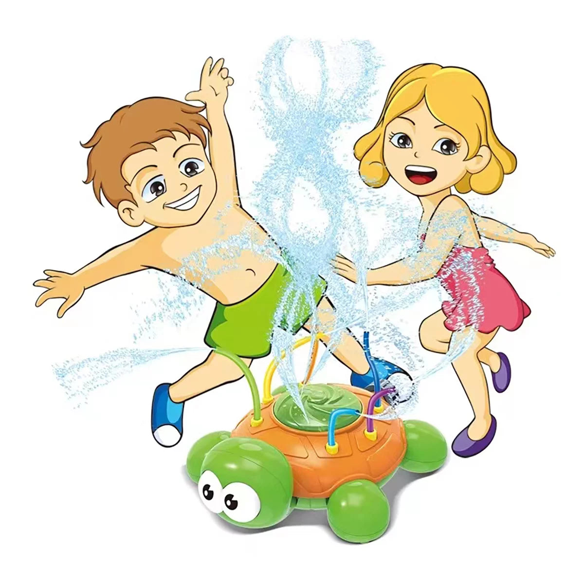 Sprinkler Toy for Kids Water Splash Play Spinning Spray Turtle Outdoor Toy R683