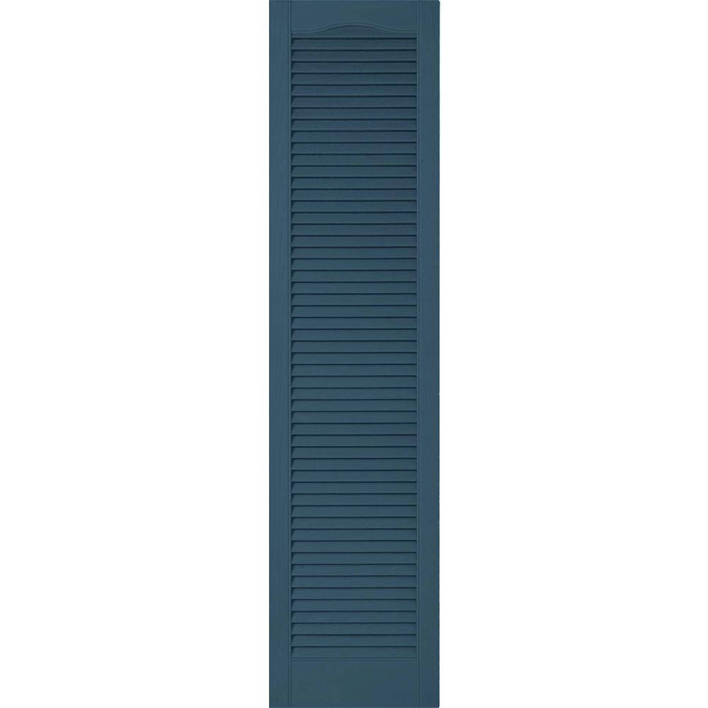 Vinyl Cathedral Top Open Louver Shutters Y73982