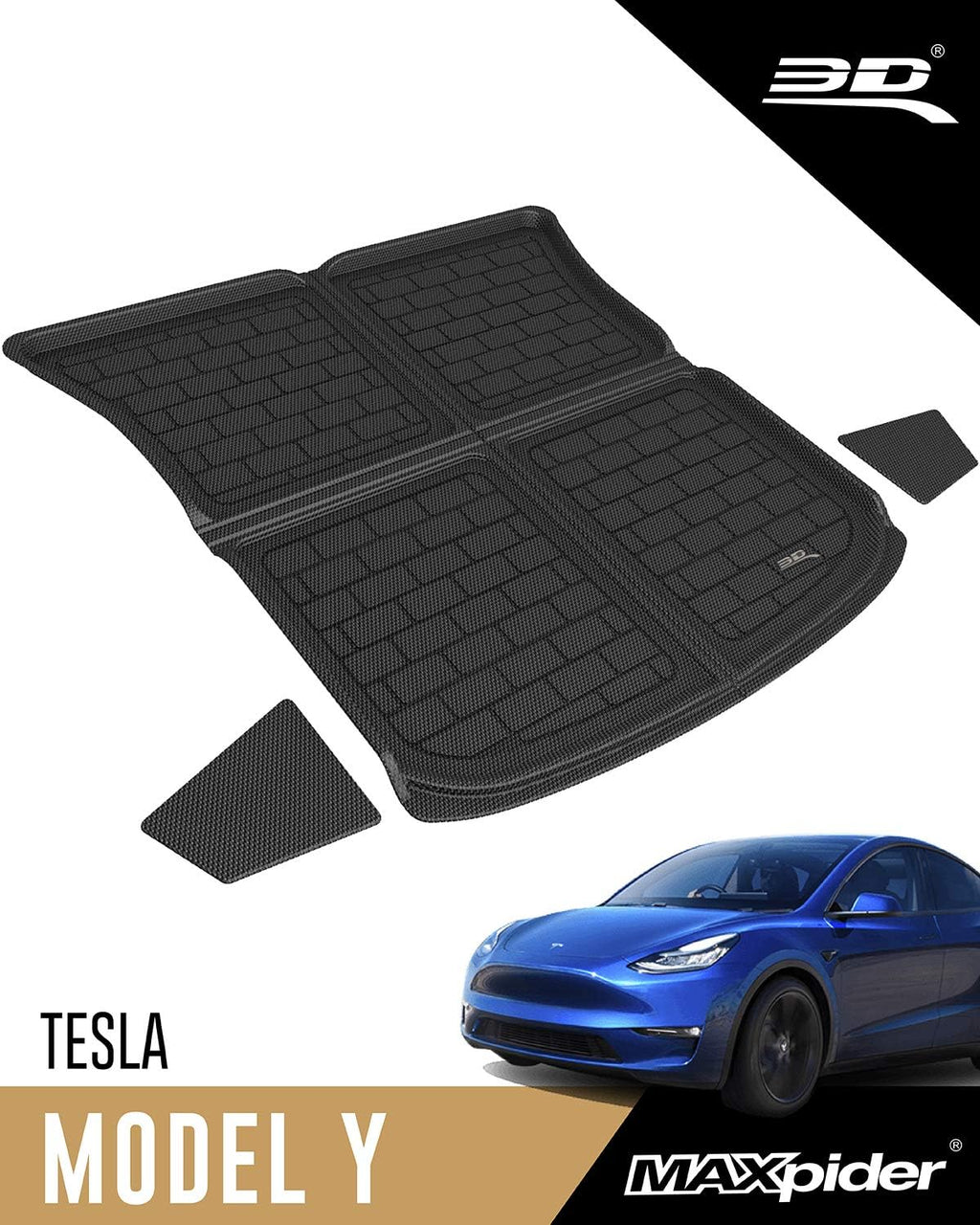 Black Rubber Cargo Liner for Tesla Model Y G63904