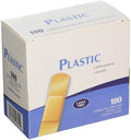 Adhesive Bandages, Case of 1200 Plastic Bandages 3/4x22 x 3x22, Sterile with Non-Adherent Pad O482622