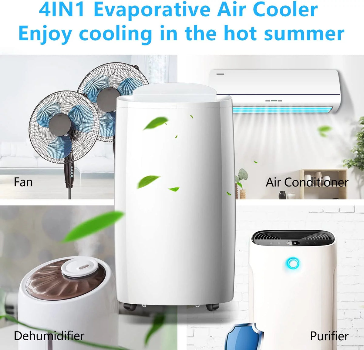 5000 BTU Portable Air Conditioner with Remote Control S33455