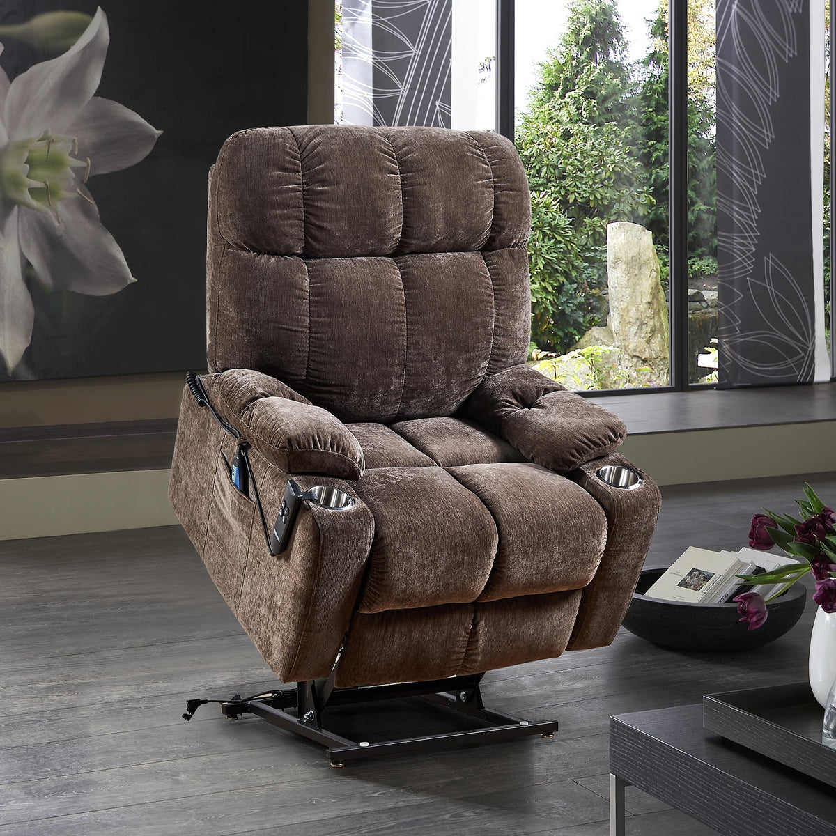 Dual Motor Power Lift Recliner Chair with Heat Massage I80779