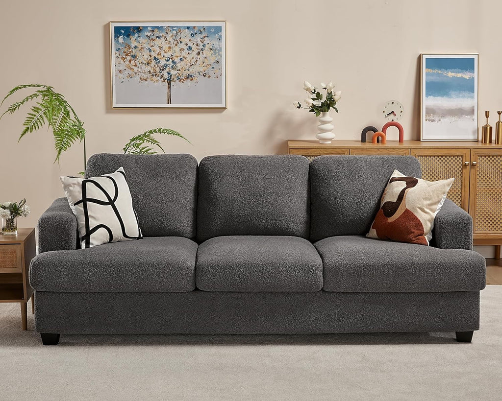 Grey Chenille 3 Seater Sofa I93989
