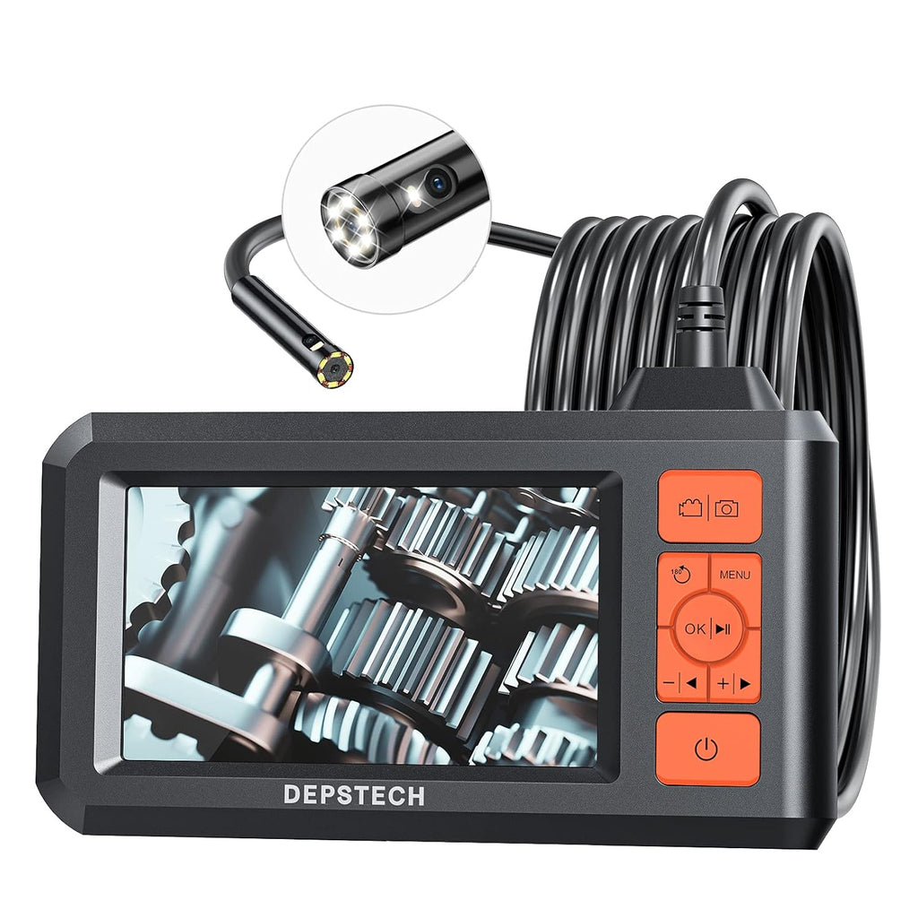 Dual Lens Industrial Endoscope with 16.5FT Semi-Rigid Cable T2316