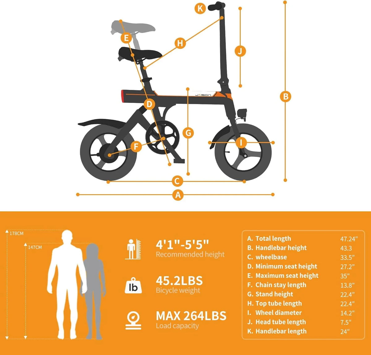 Folding Electric Bike 350W 36V 7.5AH M807879