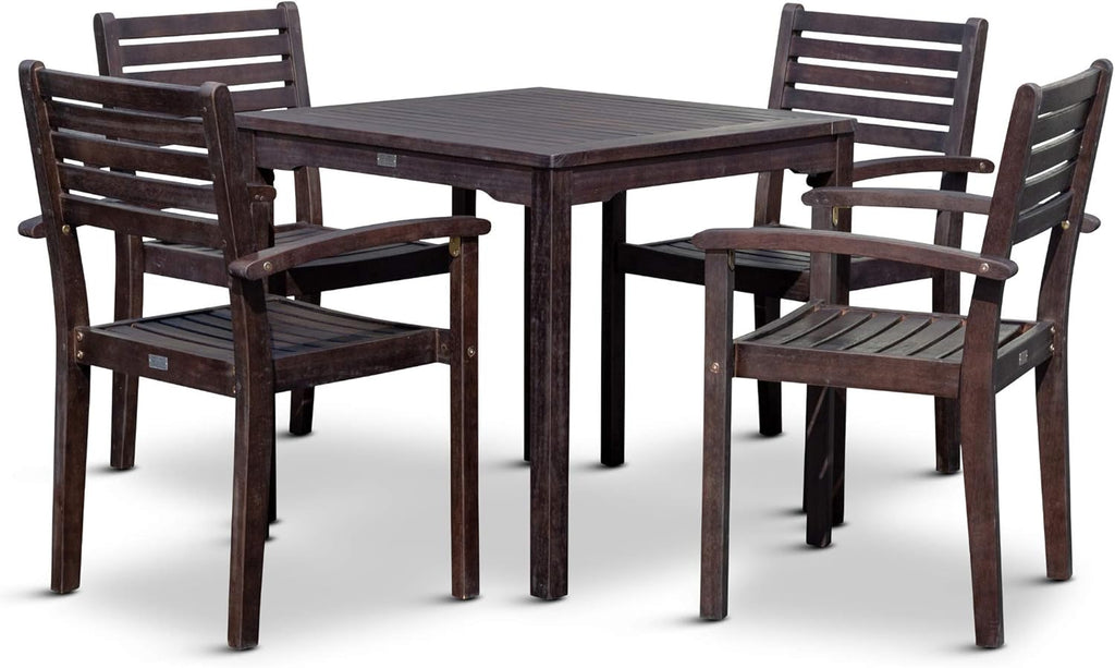 Espresso 5-Piece Eucalyptus Dining Set B6371