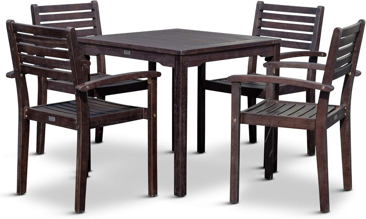 Espresso 5-Piece Eucalyptus Dining Set B6371