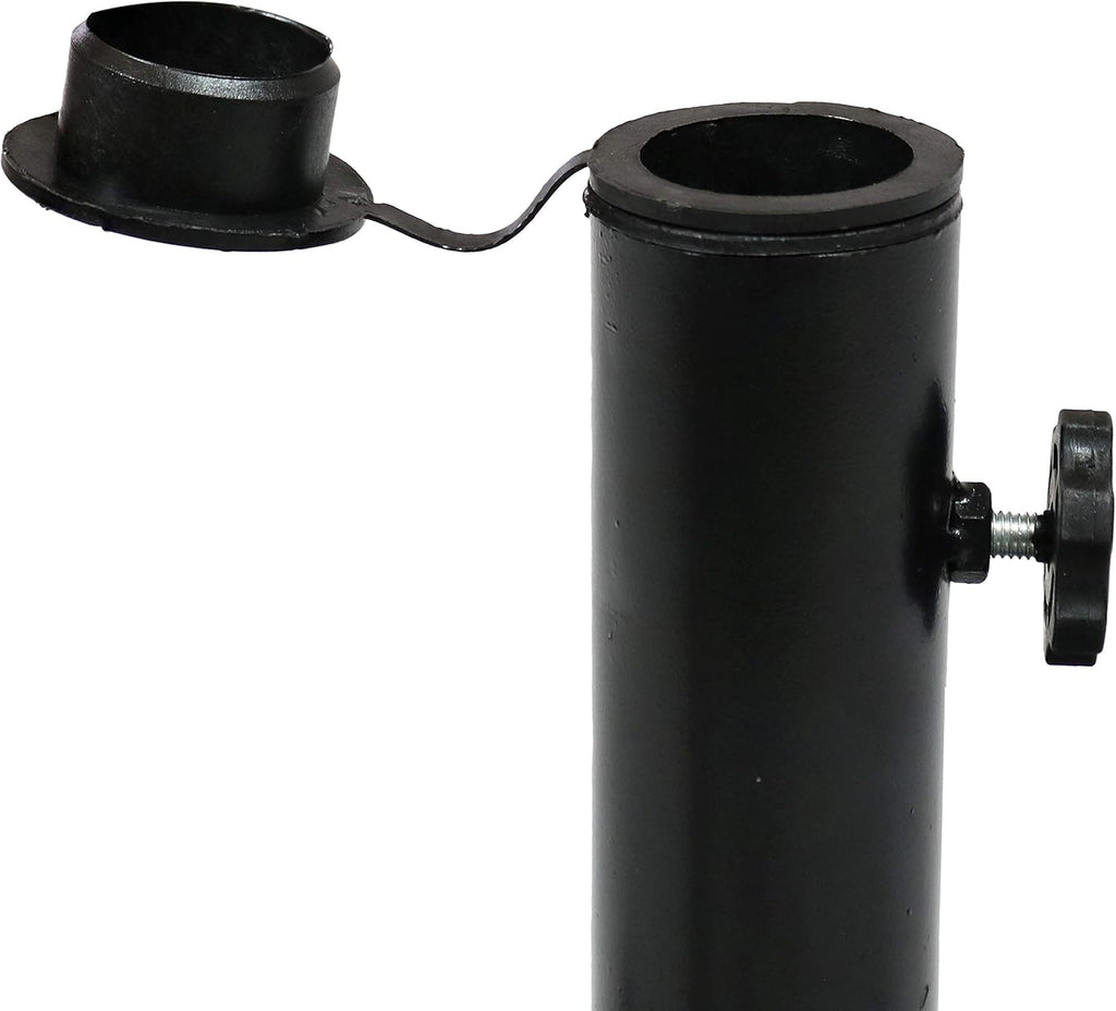 22-Inch Square Cast Iron Umbrella Base Black C663907
