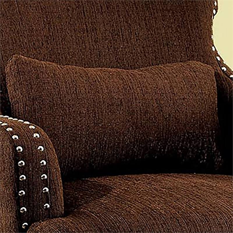 Brown Upholstered Accent Chair I329