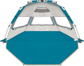 5-6 Person Beach Tent UPF 50+ Sun Shelter Silver S83515