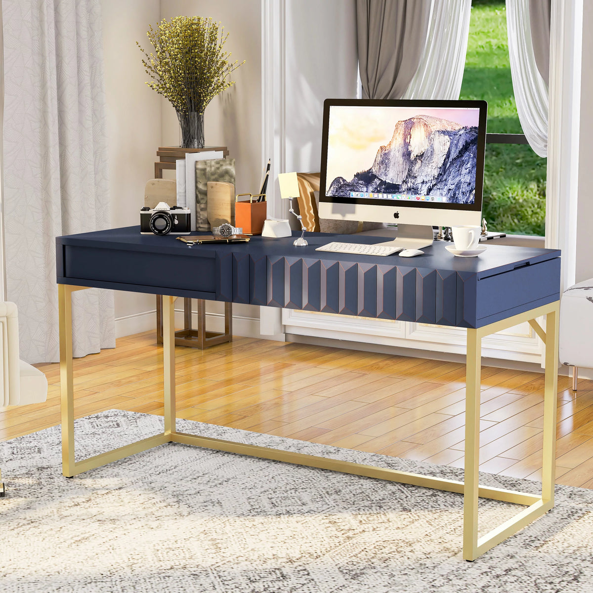 57-inch Metal Lift-top Standing Desk P665