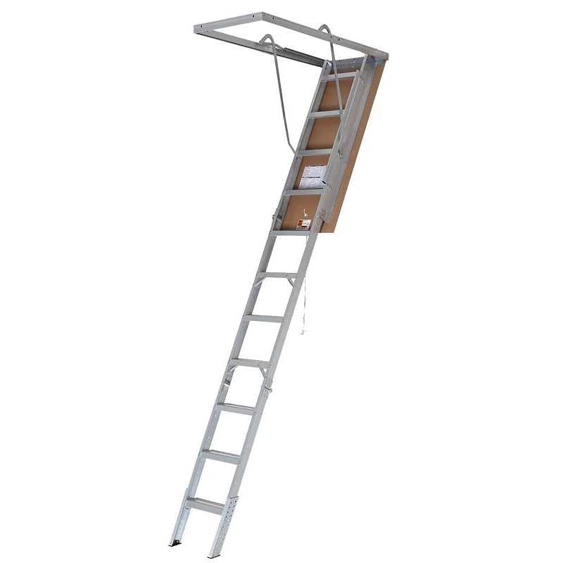 Aluminum Attic Ladder 7.75 ft to 10.25 ft T429