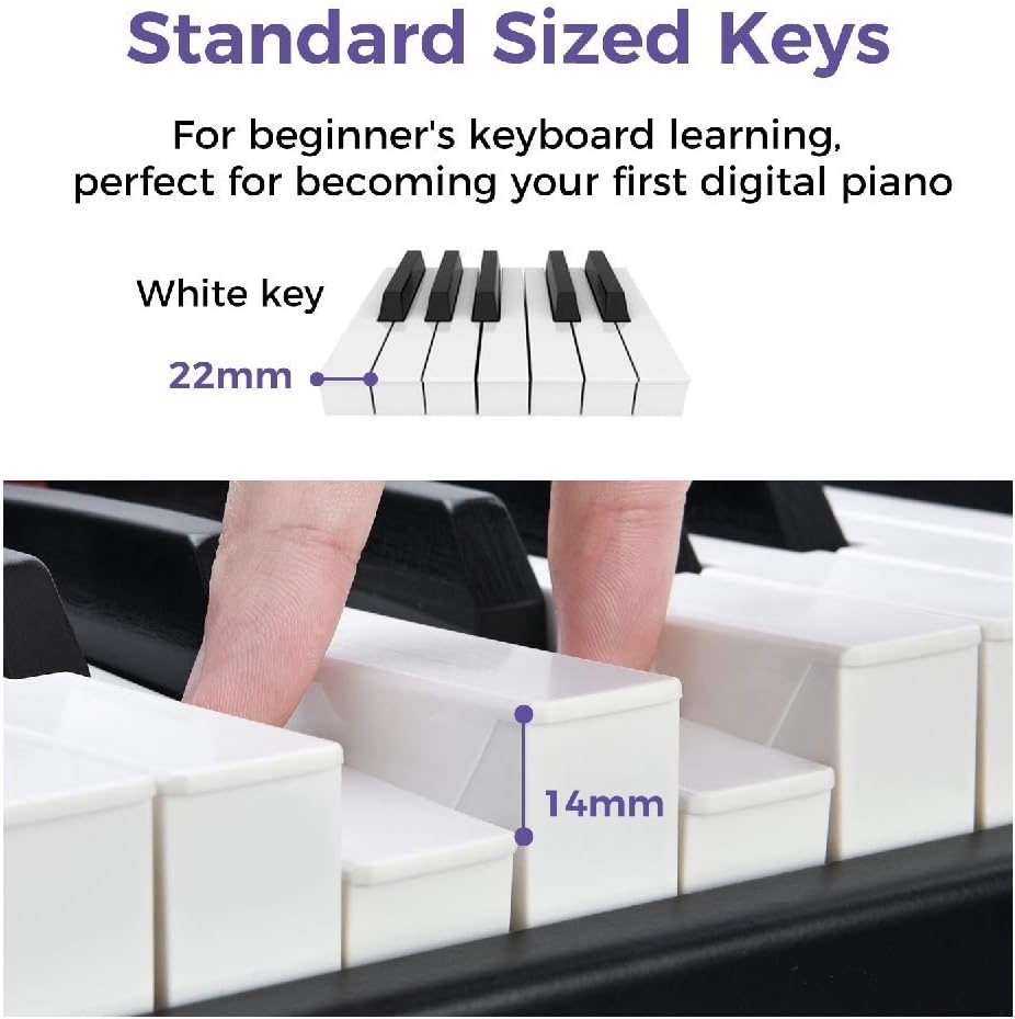 88 Key Digital Piano with Semi Weighted Keys and Dual 30W Speakers W29817