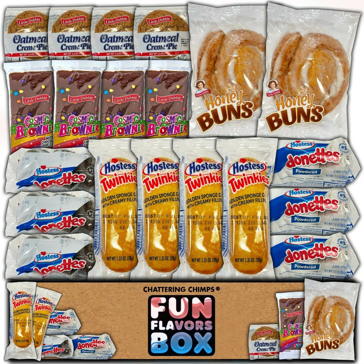 20 Snack Variety Assortment of Cookies, Cakes, Brownies, Cupcakes F655