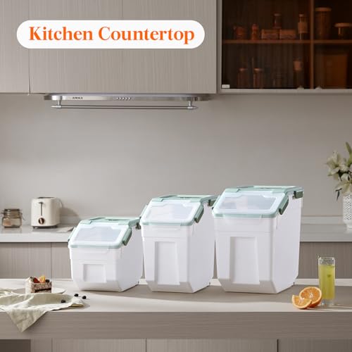 Dog Food Storage Container with Lid and Wheels F248