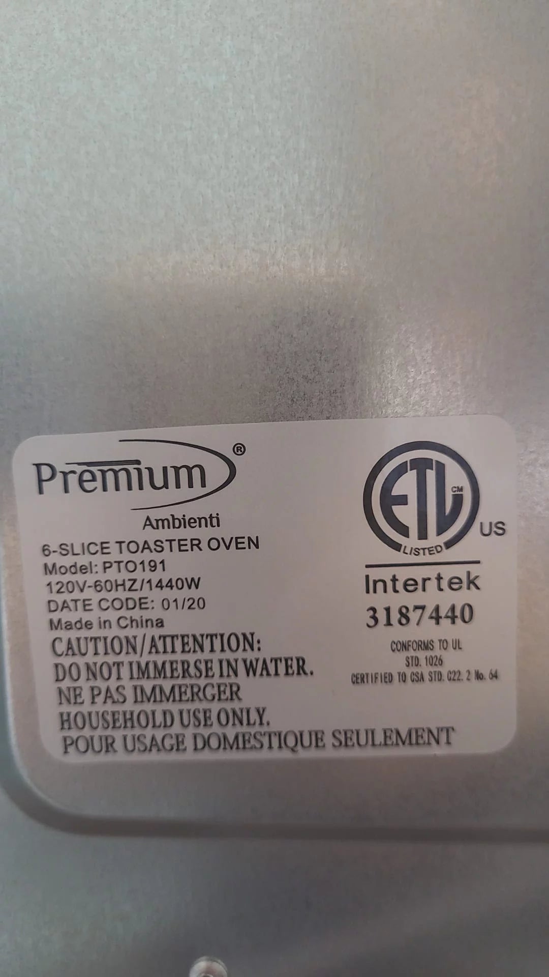 6-Slice Toaster Broil Oven Stainless Steel Silver O176754