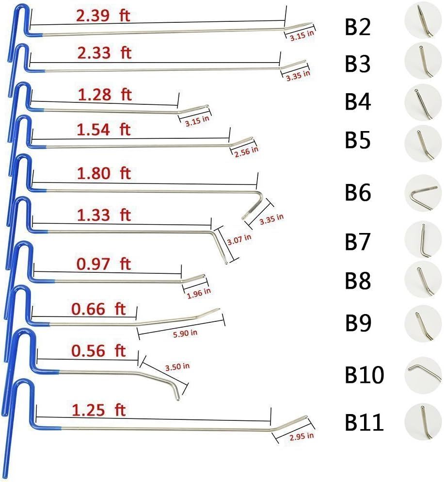 Dent Repair Kit 9Pcs with Air Wedge Alignment Tool V847
