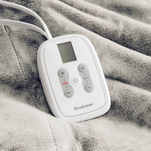 King Size 100in x 90in Polyester Velvet Electric Heated Blanket I342268