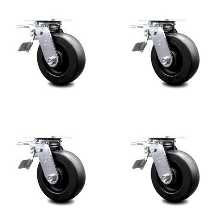 Polyolefin Swivel Caster Set 4 B297