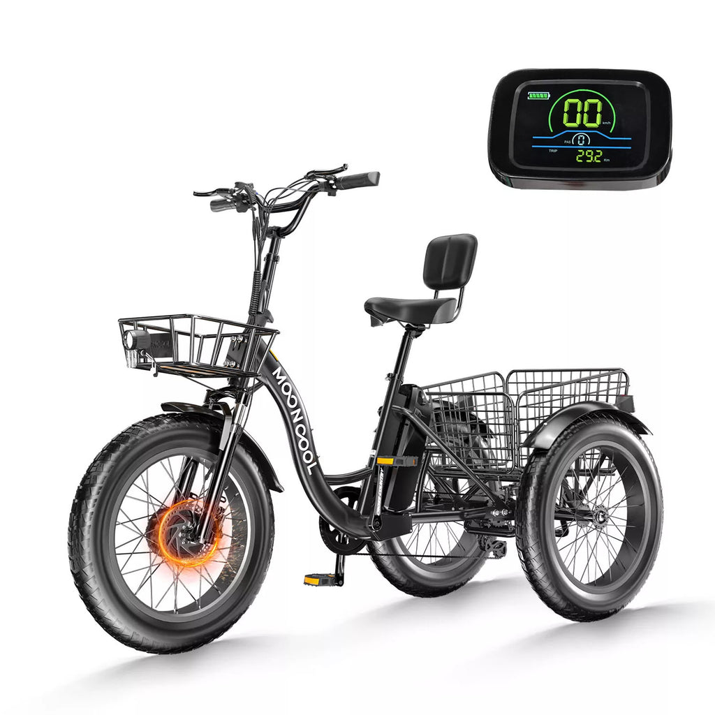 20 x4in Fat Tire Electric Tricycle 500W E-bike Z616334