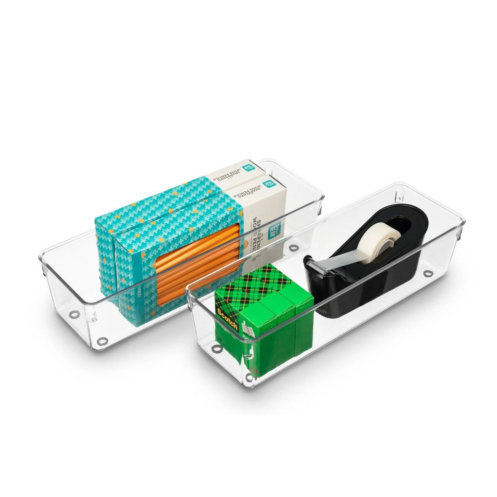 Clear Drawer Organizer 2 Pack BPA Free Storage Trays H259419