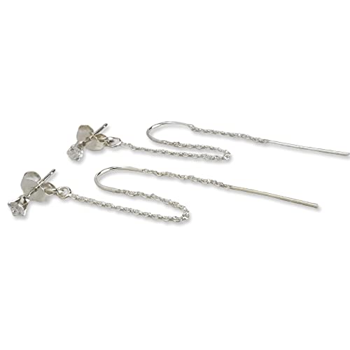 14k Gold Filled Double Piercing Earrings with Cubic Zirconia X679