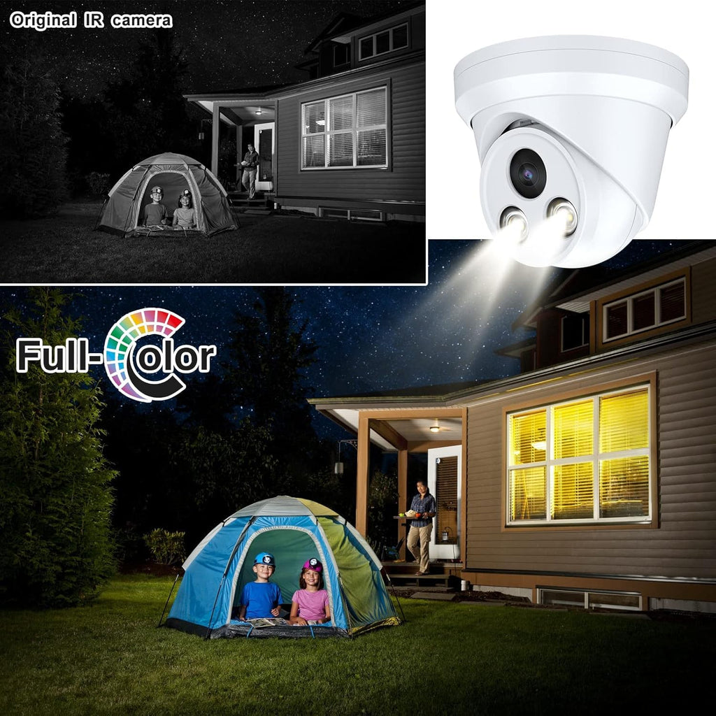 4K Full Color Night Vision 8MP POE Dome IP Camera H596708