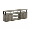 French Oak Grey Black Large Entertainment Stand for TV Up to 55 Inch K4400