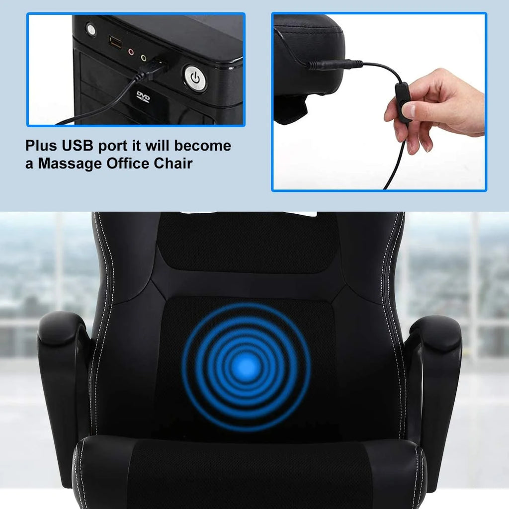 Ergonomic PU Leather High Back Gaming Chair with Lumbar Support T136
