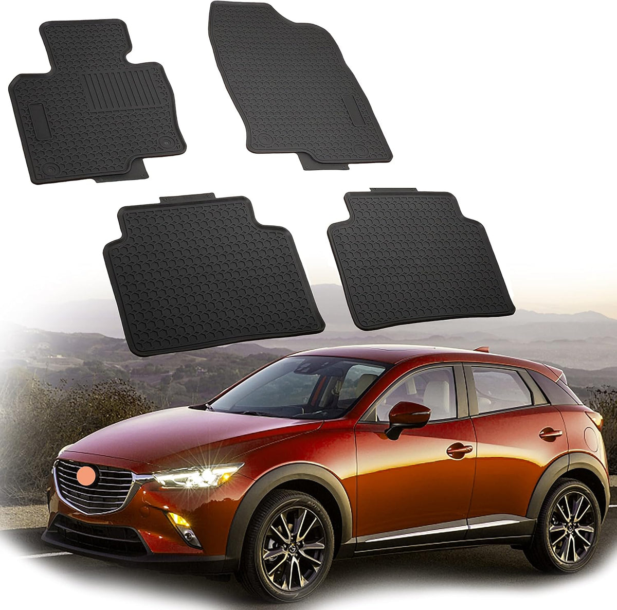 All Weather Rubber Floor Mats & Cargo Liners Set L8999
