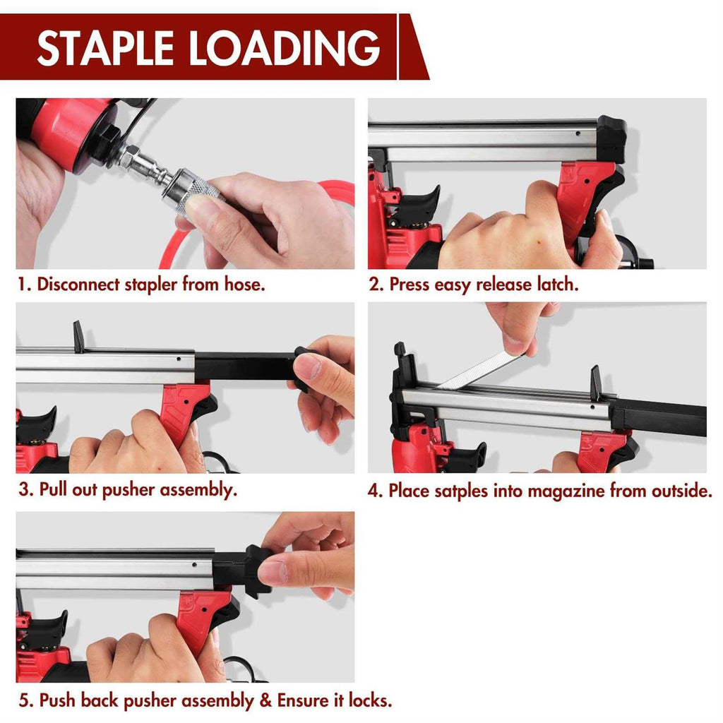 Oil-Free Staple Gun with 3750 Pieces T50 1/4 M6667