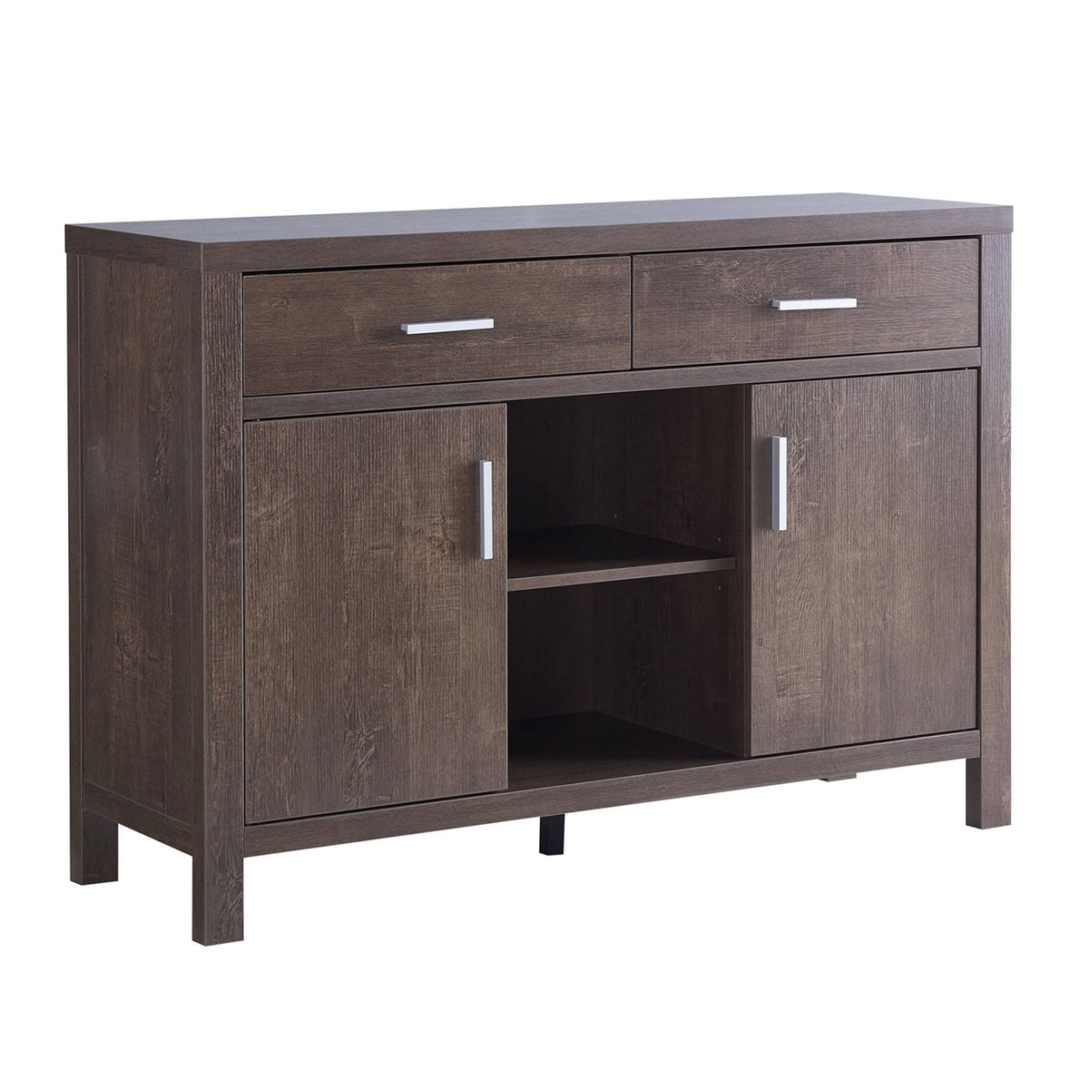 Wooden Buffet with 2 Drawers and 2 Door Cabinets S393