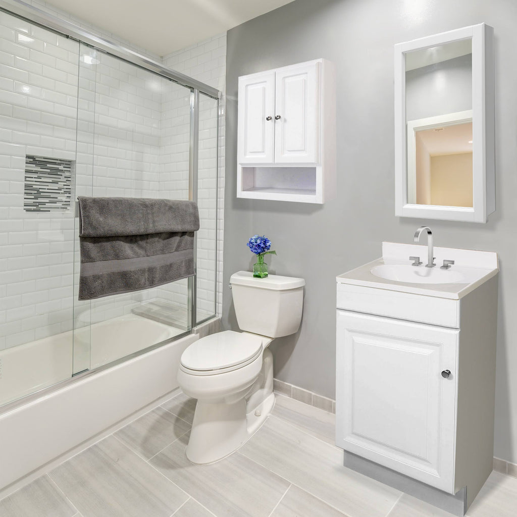2-Door 21 in. Bathroom Wall Cabinet in White I4120
