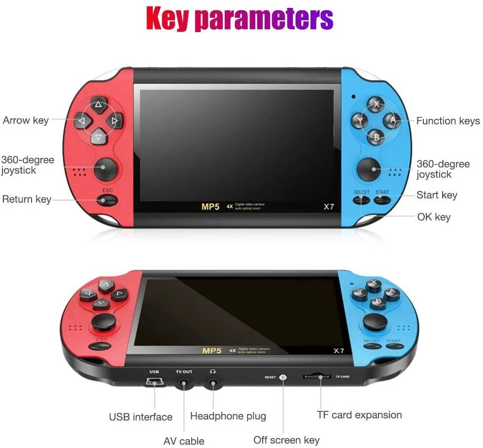 5.1 Inch Classic Retro Handheld Game Console B756472