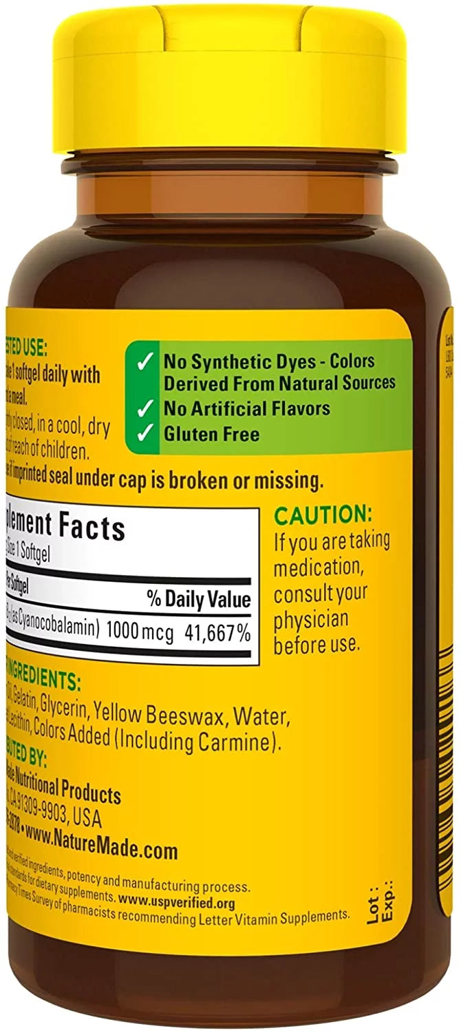 150 Count Vitamin B12 1000 mcg Softgels O2491