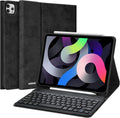 iPad Pro 11 Case with Keyboard for 2021/2020/2018 (3rd/2nd/1st Gen), 10.9 Inch iPad Air 4th Generation, with Pencil Holder and Detachable Wireless Bluetooth Keyboard (Black) I86253