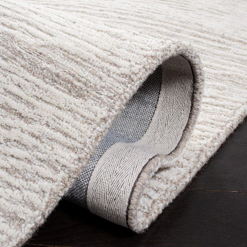 Natural & Ivory 9' x 12' Handmade Wool Area Rug L593224
