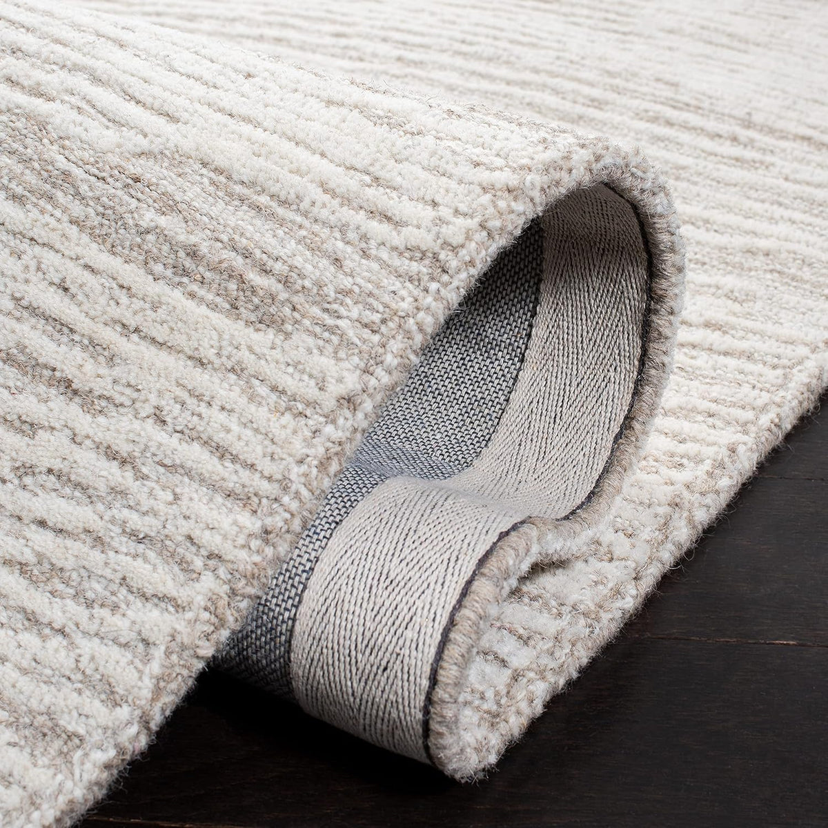 Natural & Ivory 9' x 12' Handmade Wool Area Rug L593224