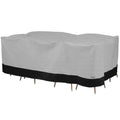 Rectangular Oval Patio Table and Chair Set Outdoor Furniture Storage Cover J3382